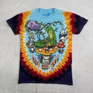 Liquid Blue Alice in Wonderland Who Are You Tie Dye SS‎ Graphic Shirt Men's S